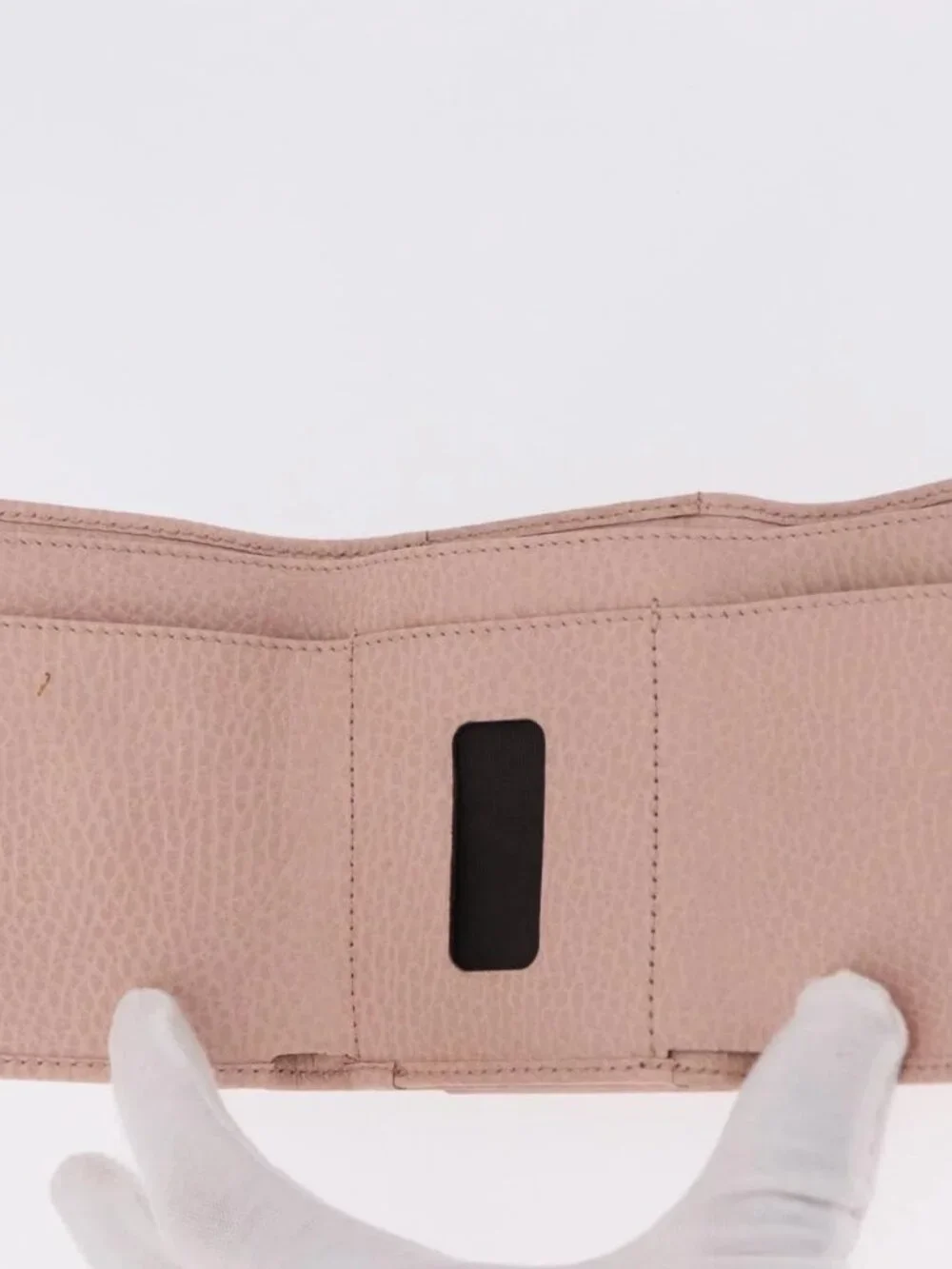 GUCCI GG Marmont Wallet Leather Pink Gold 524672 Auth 186349M